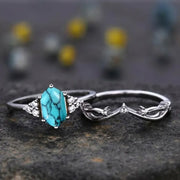 Elarin Sea Crest Ring Set | White Gold – view 2
