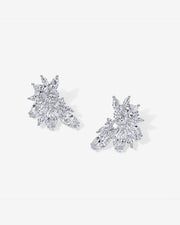 Navette Cluster Bridal Earrings – view 6