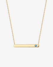 Horizontal Birthstone Bar Necklace – view 12