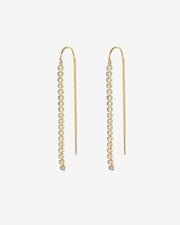 Cubic Zirconia Threader Earrings – view 4