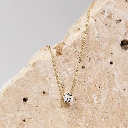 Aurora Crystal Necklace | Gold – view 2
