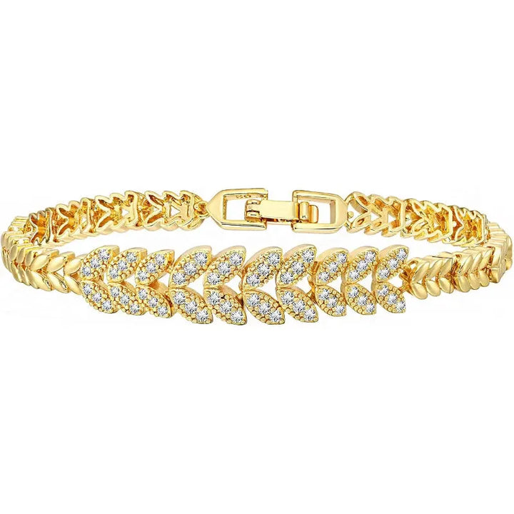 Everleaf Tennis Bracelet | Gold – view 2