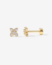 Tiny Flower Screw Back StudEarrings