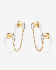 Chained Luminescence Double Piercing Earrings – view 4