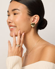 Oversized Heart StudEarrings – view 6