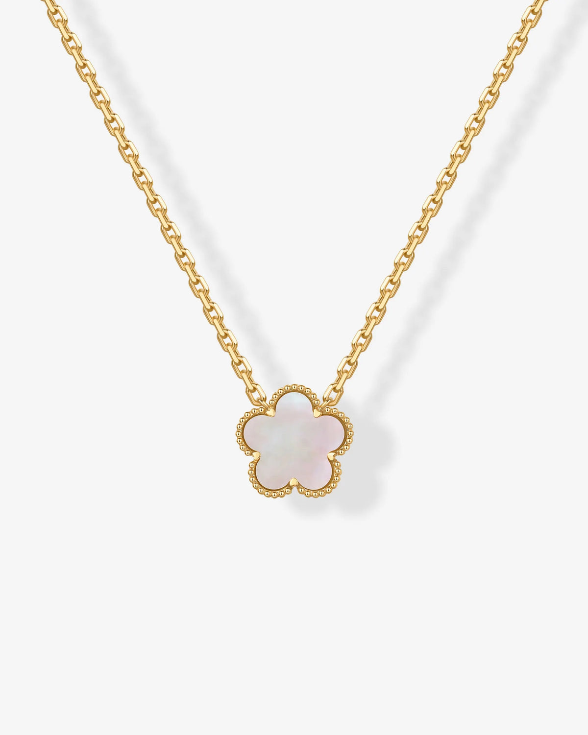 Gemstone Clover Necklace