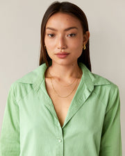 Stackable Mini Square Box Chain Necklace – view 4