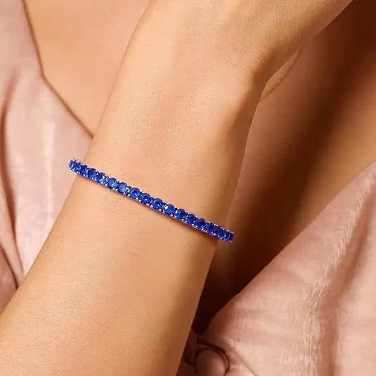 Sapphire Tennis Bracelet | White Gold – view 2