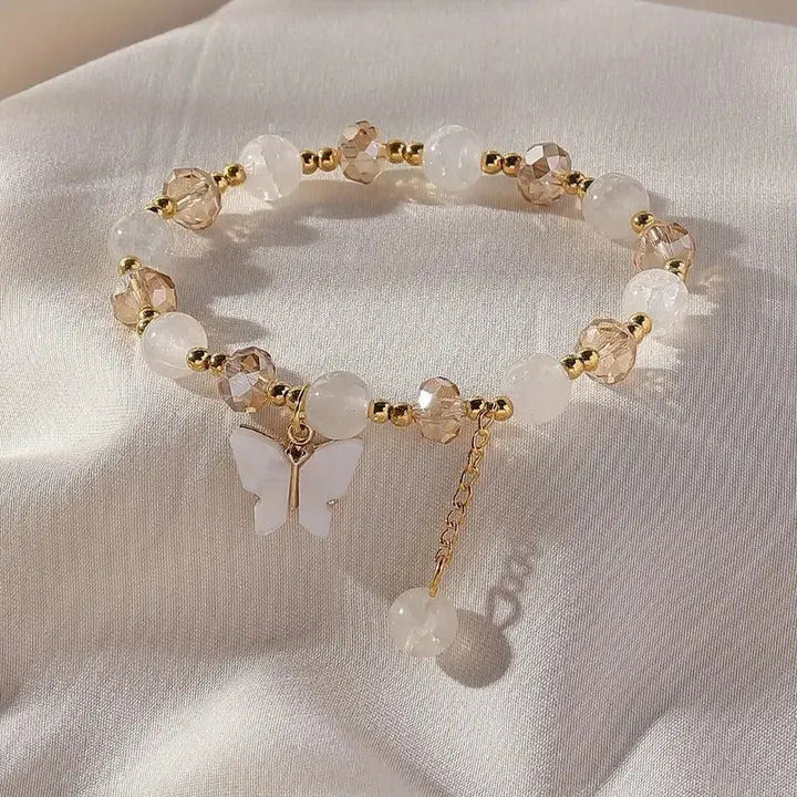 Beautiful Butterfly Beaded Stretch Bracelet
