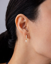 Bar Drop Shimmer and Pearl ScrewbacksEarrings – view 3