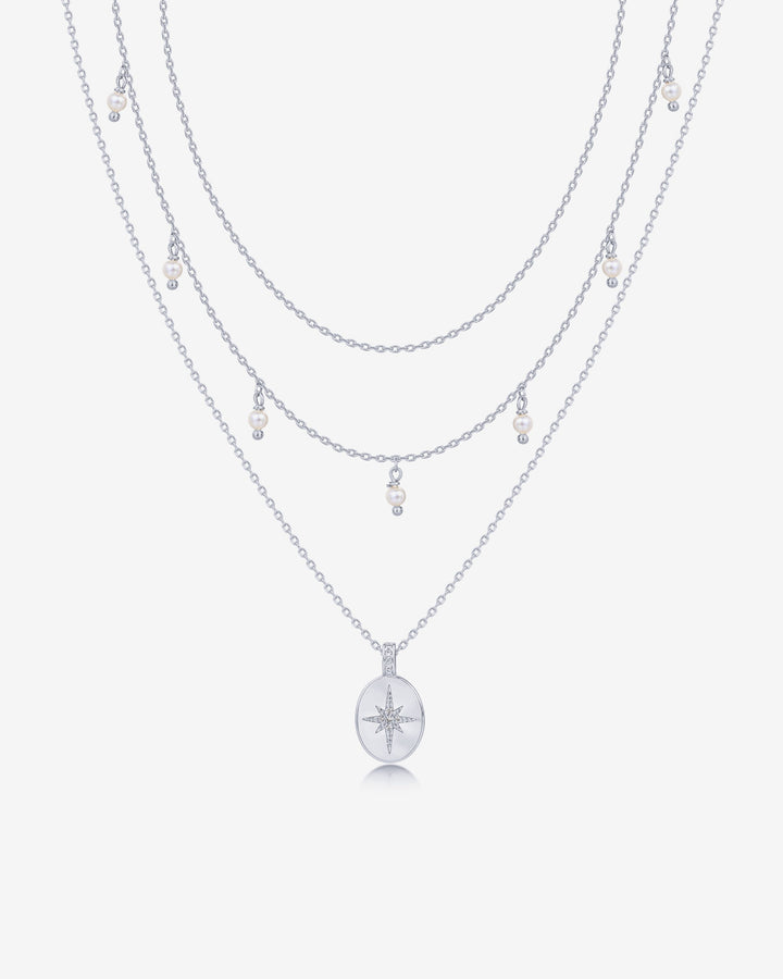 Layered North Star Pendant Necklace – view 2