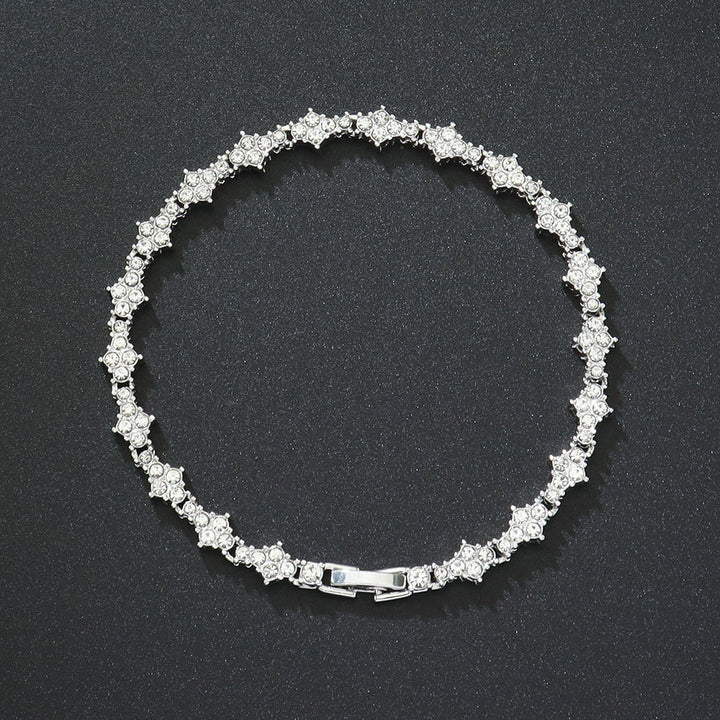 Classic Cluster Tennis Bracelet | Gold – view 2