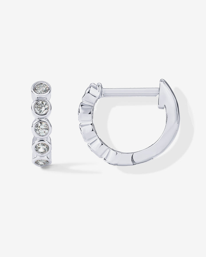 Bezel Set HuggiesEarrings – view 2