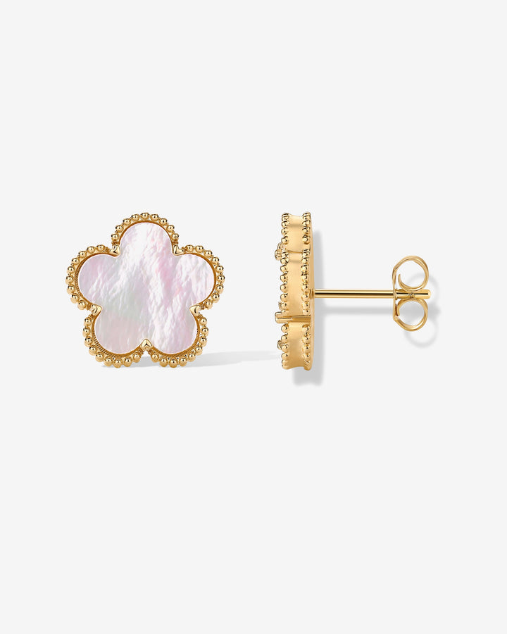 Mother of Pearl & Onyx Stud Earrings – view 2