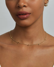 Tiny Cross Station Necklace – view 4