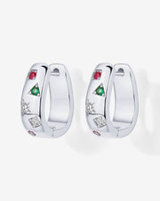 Multi Colored Chunky HuggiesEarrings – view 7