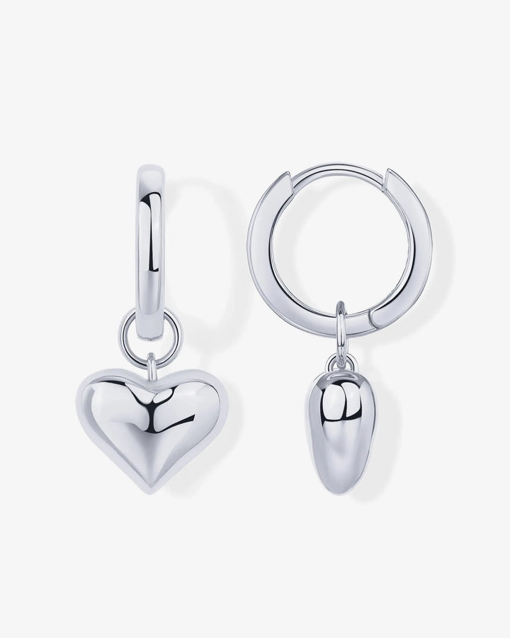 Heart Charm Earrings – view 2