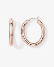 Oval Chunky HoopsEarrings – view 3