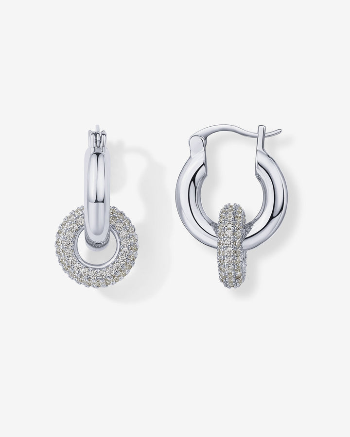 Chunky Halo Convertible HoopsEarrings – view 2