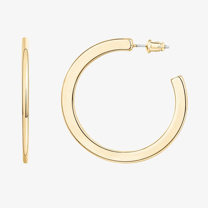 Flat Gold HoopsEarrings