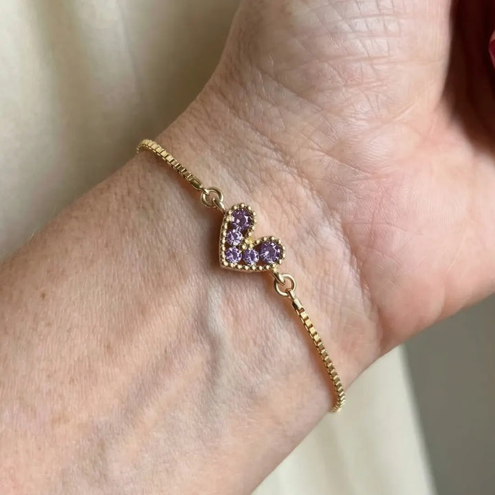 Lilac Love Bracelet | Gold – view 2