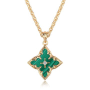 Blue Clover Pendant Necklace | Gold – view 4