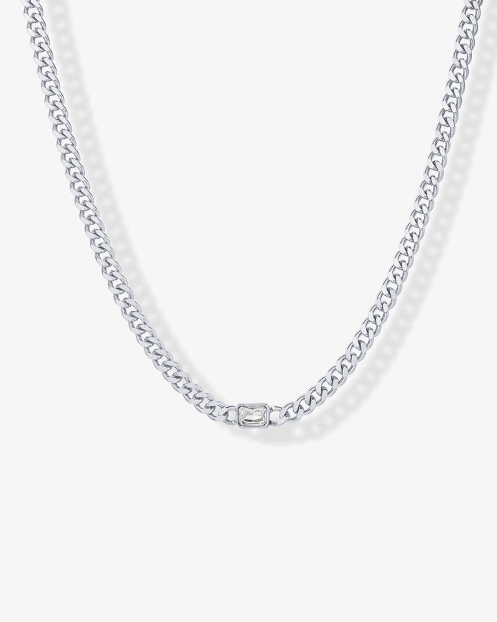 CZ Cuban Link Chain Necklace – view 2