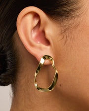 Wavy Statement Drop HoopEarrings – view 3