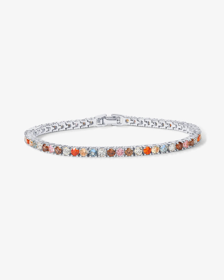 Medium Colored Cubic Zirconia Tennis Bracelet – view 2
