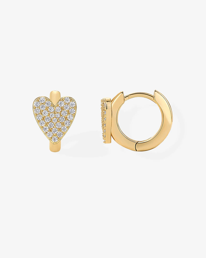 Sparkle Heart HuggiesEarrings