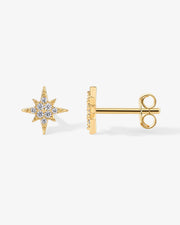Cubic Zirconia Star Stud Earrings