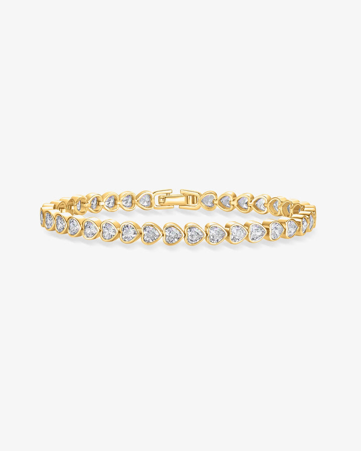 Heart-Shaped Tennis Bracelet