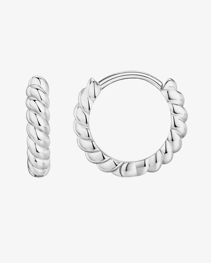 Twisted Baguette HuggiesEarrings – view 2