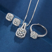 Aria Square Radiant Set | White Gold – view 2