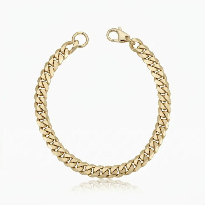 Estate Cuban Bracelet | White Gold – view 2