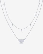 Layered Droplet Station Necklace – view 2