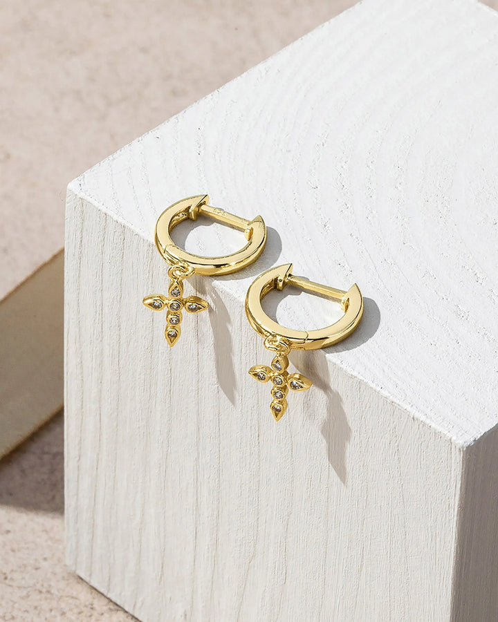 Cross HuggiesEarrings