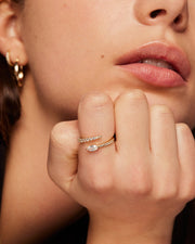 Marquise Crossover Ring – view 3