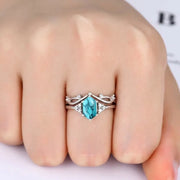 Elarin Sea Crest Ring Set | White Gold – view 3