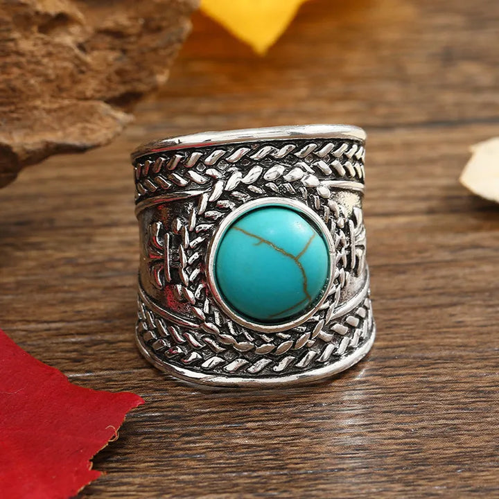 Ravik Stone Open Ring | White Gold – view 2