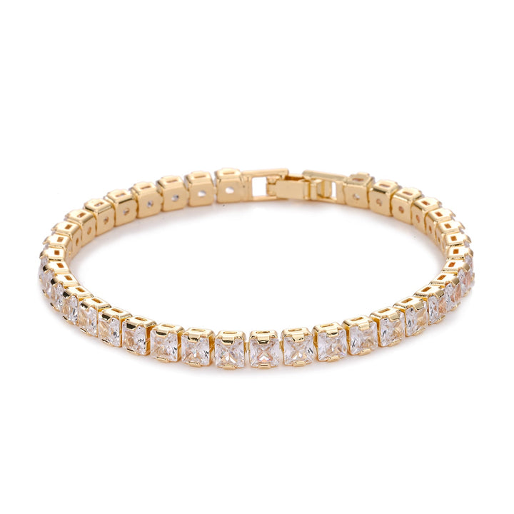 Square Tennis Bracelet | Gold – view 2