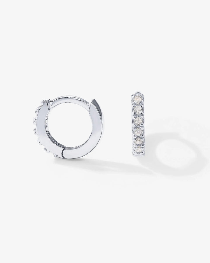 Mini CZ HuggiesEarrings – view 2
