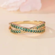 Emerald Flow Ring | Gold – view 2