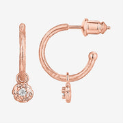 Drop Hammered HoopsEarrings – view 3