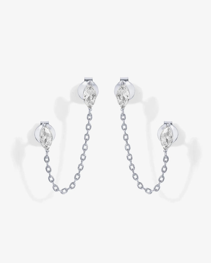 Chained Luminescence Double Piercing Earrings – view 2