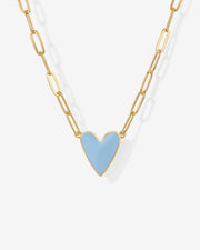 Enamel Heart Pendant Necklace – view 2