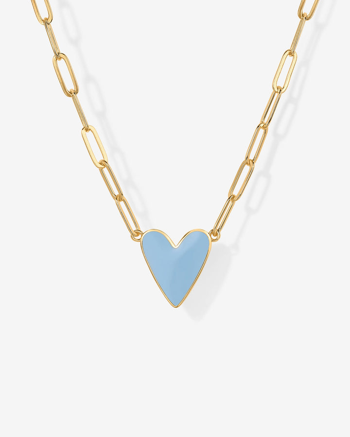 Enamel Heart Pendant Necklace – view 2