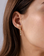 Triple Stone Drop ScrewbacksEarrings – view 3