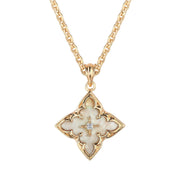 Blue Clover Pendant Necklace | Gold – view 2