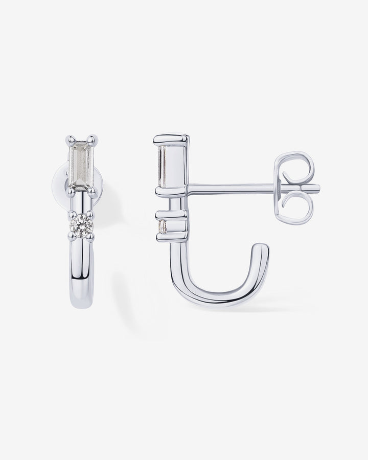Baguette Half Huggie Earrings – view 2
